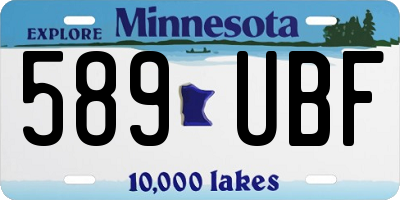 MN license plate 589UBF