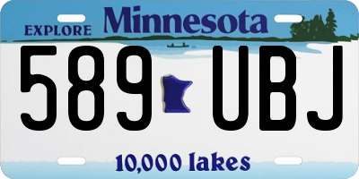 MN license plate 589UBJ