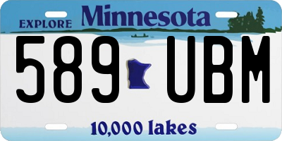 MN license plate 589UBM