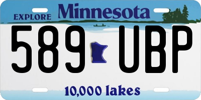 MN license plate 589UBP