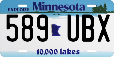 MN license plate 589UBX