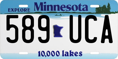 MN license plate 589UCA