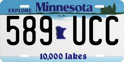 MN license plate 589UCC