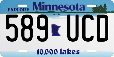 MN license plate 589UCD