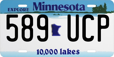 MN license plate 589UCP