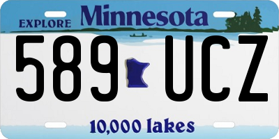 MN license plate 589UCZ