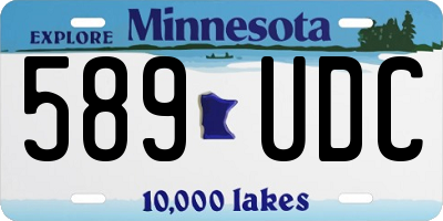 MN license plate 589UDC