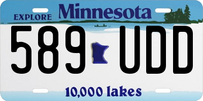 MN license plate 589UDD