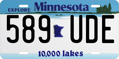 MN license plate 589UDE