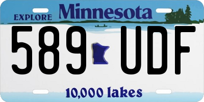 MN license plate 589UDF
