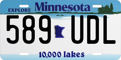 MN license plate 589UDL