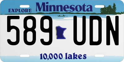 MN license plate 589UDN