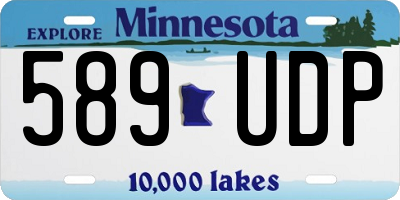 MN license plate 589UDP