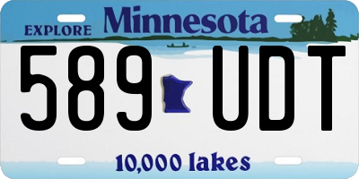 MN license plate 589UDT