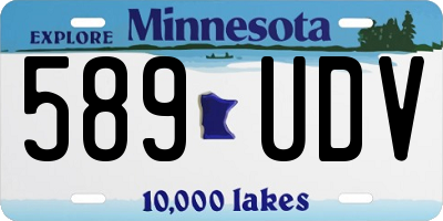 MN license plate 589UDV