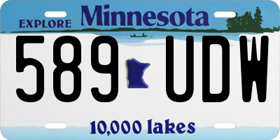 MN license plate 589UDW