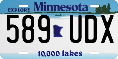 MN license plate 589UDX