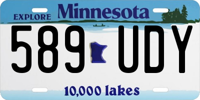 MN license plate 589UDY