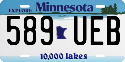 MN license plate 589UEB
