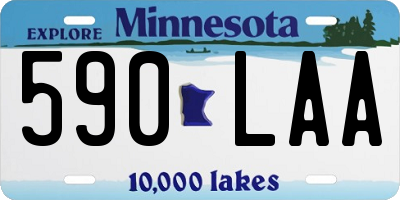 MN license plate 590LAA