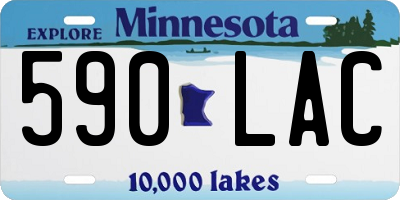 MN license plate 590LAC