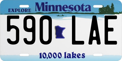 MN license plate 590LAE