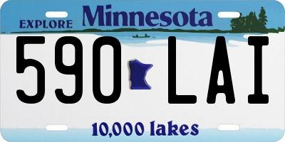 MN license plate 590LAI
