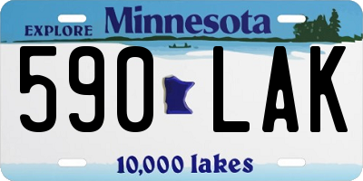 MN license plate 590LAK