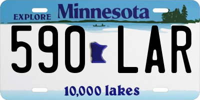 MN license plate 590LAR