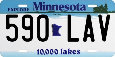 MN license plate 590LAV