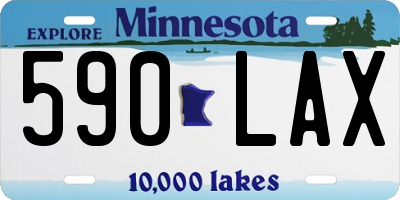MN license plate 590LAX