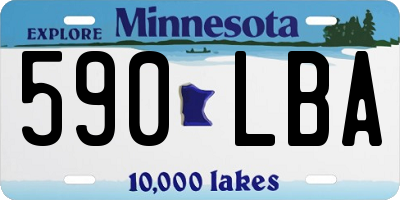 MN license plate 590LBA