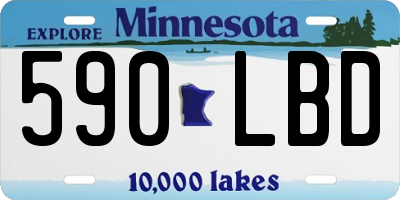 MN license plate 590LBD