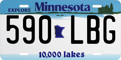 MN license plate 590LBG