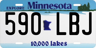 MN license plate 590LBJ