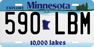 MN license plate 590LBM