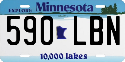 MN license plate 590LBN