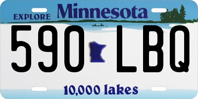 MN license plate 590LBQ