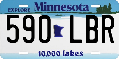MN license plate 590LBR
