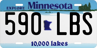 MN license plate 590LBS