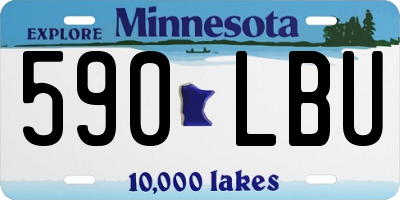 MN license plate 590LBU