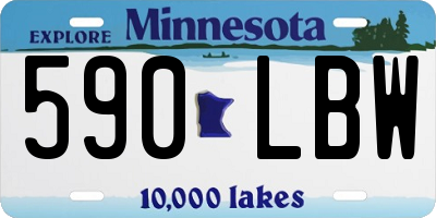 MN license plate 590LBW