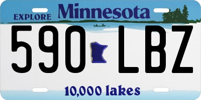 MN license plate 590LBZ