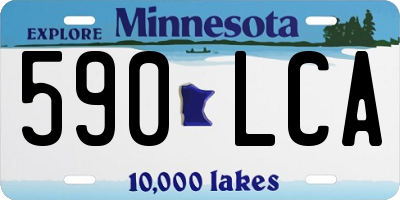 MN license plate 590LCA