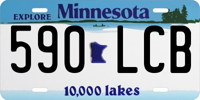 MN license plate 590LCB