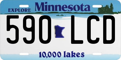 MN license plate 590LCD