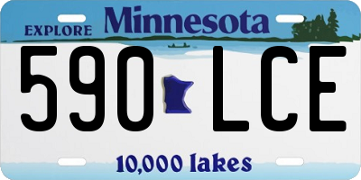MN license plate 590LCE