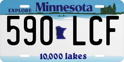 MN license plate 590LCF