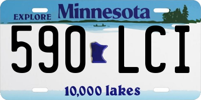MN license plate 590LCI