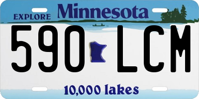 MN license plate 590LCM